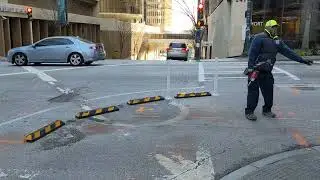 ATLDOT removing Peachtree Street Shared Space Project.