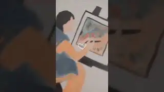 Girl.doing painting🎨~#like #share#views#subscribe #likeaboss #painting #comment#likesforlikes#likes