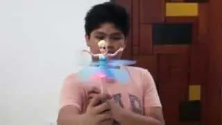 Ryle with a Disney Frozen Flying Elsa Fairy Doll