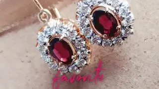 Red Ruby with Rose Gold Earrings | Latest Diamond Earrings | Diamond Gold Jewellery | 2022 | India