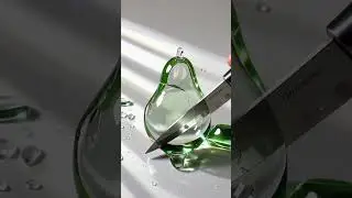 Glass Avocado Cutting ASMR | シャリシャリとしたガラスアボカドを切る音 #ai