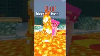 How far can I swim in LAVA? - 1 #minecraft #shortsvideo