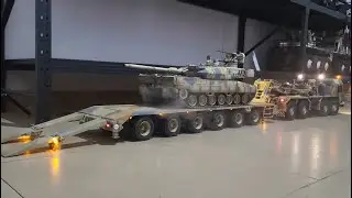 RC FAUN SLT-56 military tractor truck with hydraulic trailer