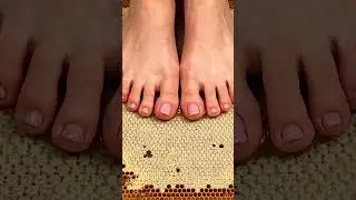 Feet vs Honeycomb ASMR video experience #asmr #honey #feet