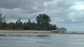Port views from our speedboat as we leave Pak Bara Pier, Thailand