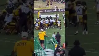 FIGHT AT CAMP 🚨 Crazy Fight Breaks out at Steelers Football Training Camp #NFL #shorts #football