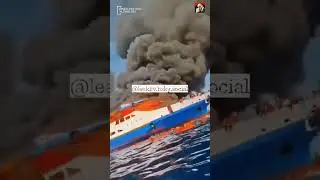 🇮🇩 Passengers Jump Into Sea as Indonesian Ferry Catches Fire Off Talise Island | 280 Onboard, 5 Dead
