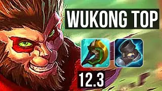 WUKONG vs AKALI (TOP) | 6/1/5, Rank 10 Wukong, Dominating | EUW Grandmaster | 12.3