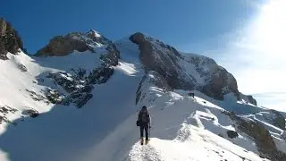 Ascensión invernal al Monte Perdido por la Escupidera