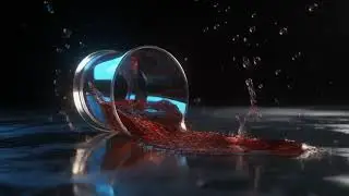 Firefly    AI Prompt English       &ldquo;A dramatic slow motion shot of a glass of liquid tipping over,