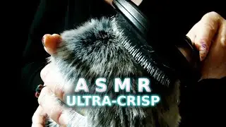 Slow ASMR | Extremely Snaggy and Crisp Brushing with METAL Brush on Fluffy Cover | Long Strokes