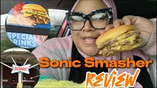 Trying The New Sonic Smasher Burger 2025 #sonic #burger #lunch fyp