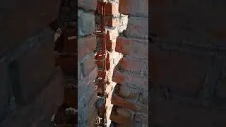 3 wall junction at column #building #construction #wall #column #brick wall #civil #shorts #video