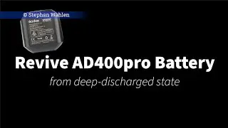 Revive/Reset WB400P Godox AD400pro battery (not charging)