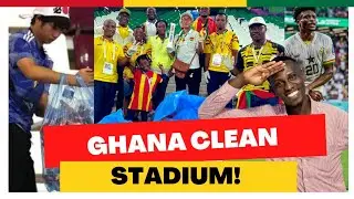 Ghana Black Stars Fans Clean Stadium After Beating South Korea 😍🇬🇭 | Qatar World Cup 2022