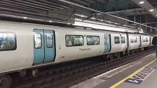 Thameslink class 700 arrive and depart at London st Pancras