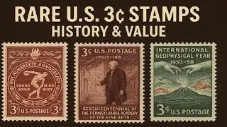 Are These Old U.S. 3&cent; Stamps Valuable? | Rare Commemoratives From 1948 & 1958