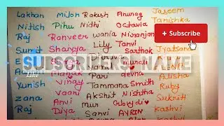 Writing Subscribers Name 📛🫶🏻🍫💞