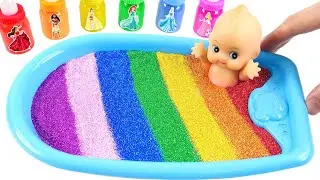 Satisfying Slime Video l How to Make Funny Bathtubs WITH Mixing Slime IN Glitter Valley Cutting ASMR