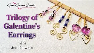 Wire-Wrapped Valentine Earring Trilogy