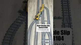 TrixBrix | Right Double Slip Switch R104 | Custom Made 100% Compatible with LEGO Train | TrixBrix.eu
