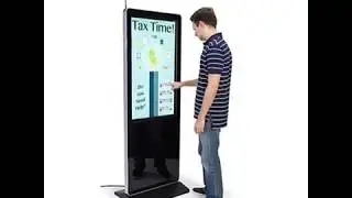43&rdquo; Digital Poster Kiosk Touch Screen & Built-In Media Player - Black