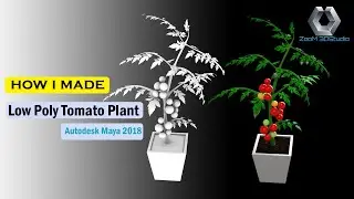 Low Poly Tomato Plant Low-poly 3D model || Maya 2018 | Basic Tutorial