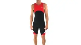 TYR Men's Carbon Zipper Back Short John w/Pad | SwimOutlet.com