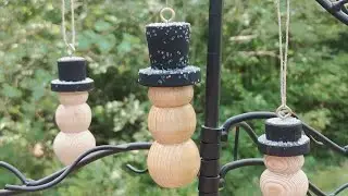 Woodturning - Easy Quick Christmas Ornaments #woodturning #spiritwynd #woodornaments #handmade