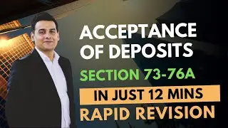 Audio Rapid Revision II Acceptance of Deposits || Section 73 to 76A