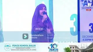 ENGLISH SPEECH  PEACE SCHOOL SULLIA DECENNIAL CELEBRATION 10 AURA 30 DEC 2025