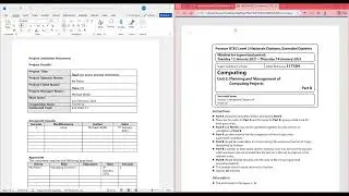 BTEC Planning  and Management of computing Projects Paper B 2021