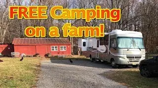 Free camping in an RV with Harvest Hosts at Cabin Creek Heritage Farm and first day goofs