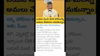 CM Chandrababu about super six promises