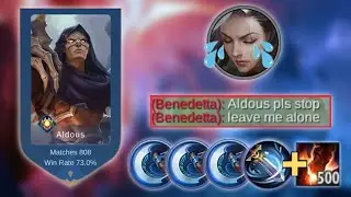 HOW TO BULLY AGGRESSIVE BENEDETTA USING SIDELANE ALDOUS | ALDOUS OFFLANE ONE SHOT BUILD | MLBB