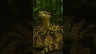 🐍 Bushmaster: The Jungle&rsquo;s Silent Assassin! 🌿⚡#wildlife #animals #trending