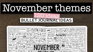 November Bullet Journal Theme Ideas 💜 +120 bullet journal ideas