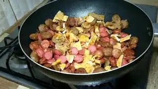 como hacer salchipapas