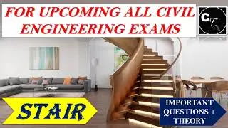 CTV# 176/FREE CRASH COURSE/FOR UPCOMING ALL CIVIL ENGINEERING EXAMS /BUILDING CONSTRUCTION - STAIR
