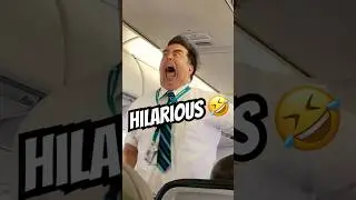 Worlds FUNNIEST Safety Routine😅 #aviation #funny #shorts #viralvideo #viral #plane #cabincrew