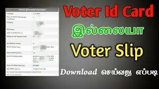 How to Download Voter Slip Online in Tamil | Voter Information Download in Tamil | TMM Tamilan