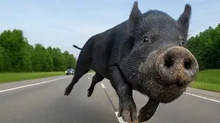 Flying Pig Leaps Onto Highway - A Rescue that Changed One Woman's Life 🐷💥