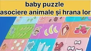 🐶🍎 Joc de asociere animale și hrana lor | Puzzle educativ pentru copii 👶🎲