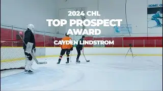 Cayden Lindstrom, 2024 NHL Draft Prospect wins the 2024 CHL Top Prospect Award