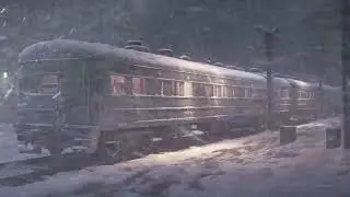 Abandoned Train Station in a Blizzard: Snowy Whispers and Distant Train Sounds for Relaxation