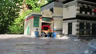 MOC: Lego car service station - the first building in my lego city