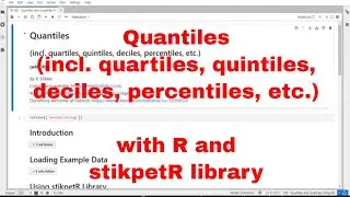 R - Quantiles and Quartiles with stikpetR