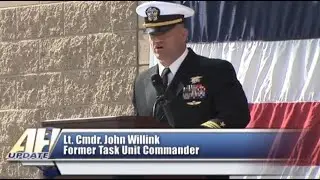Jocko Willink and ADM Colin Green speak at NAB Coronado building dedicated to Marc Lee in 2013