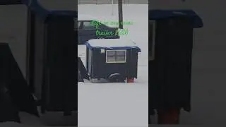 Living life in my mini trailer during the 1st winter storm in USA.