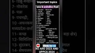 MOST IMPORTANT ENVIRONMENT TOPICS FOR RO ARO 2023 AND UP-PCS 2024 PRELIMS #importanttopic